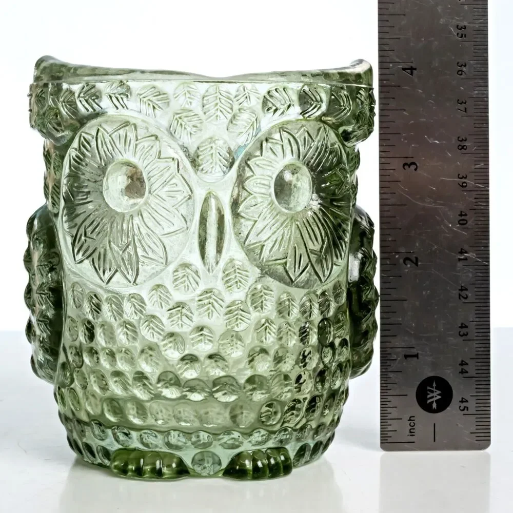Owl Vase, Greeen, 4